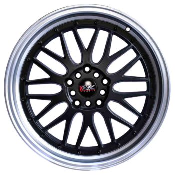 Aros 18X8.0 5X100/120 ET 30 CB 72.56 Machine lip con matt-matt black remaches negros