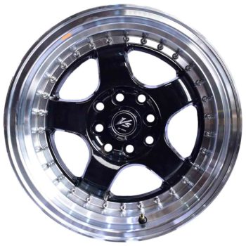 Aros 15X8 8X100/114.3 ET 15 CB 73.1 Black chrome revits machine lip